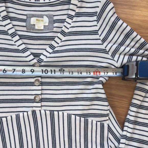 Anthropologie Navy and White Striped tunic blouse - Picture 3 of 5